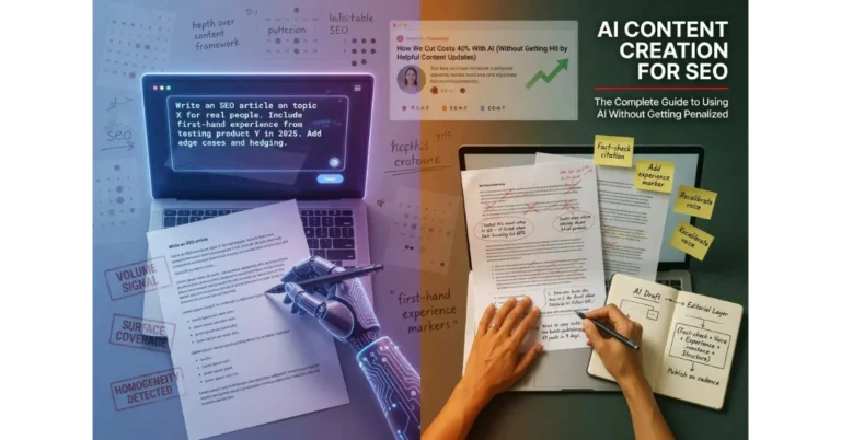 Image showing complete guide to use ai content without getting penalised