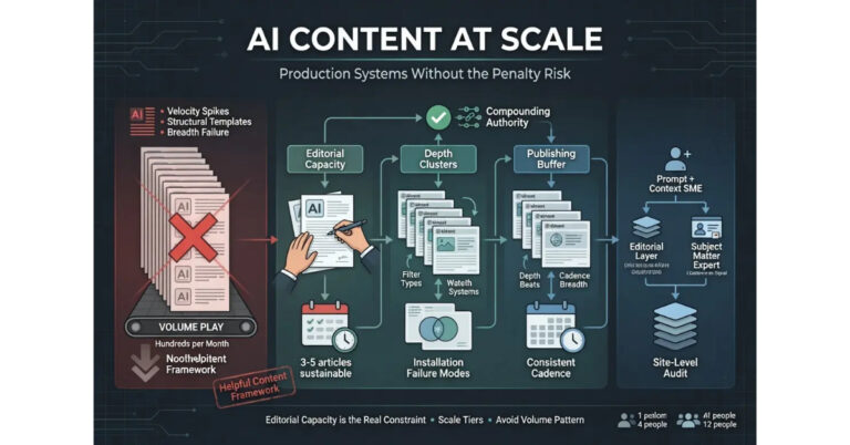 AI Content at Scale: Production Systems Without the Penalty Risk