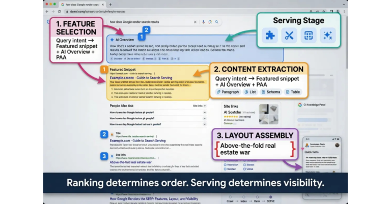 Image showing how google renders the serp
