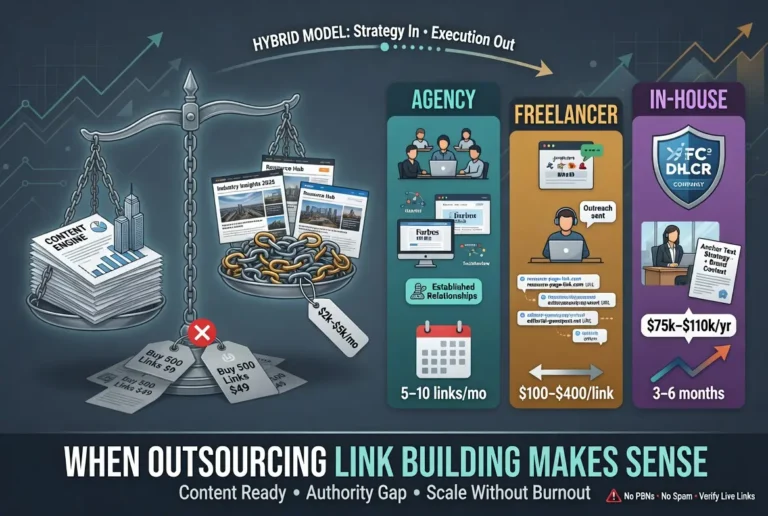 Link Building Outsourcing: Agency vs Freelancer vs In-House